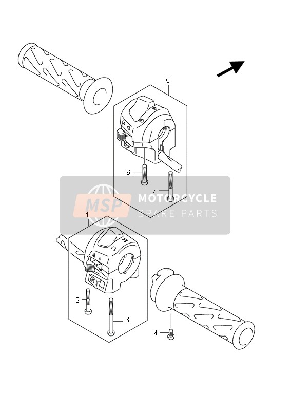 Suzuki AN400(A)(ZA) BURGMAN 2011 Handle Switch (AN400 E19) for a 2011 Suzuki AN400(A)(ZA) BURGMAN